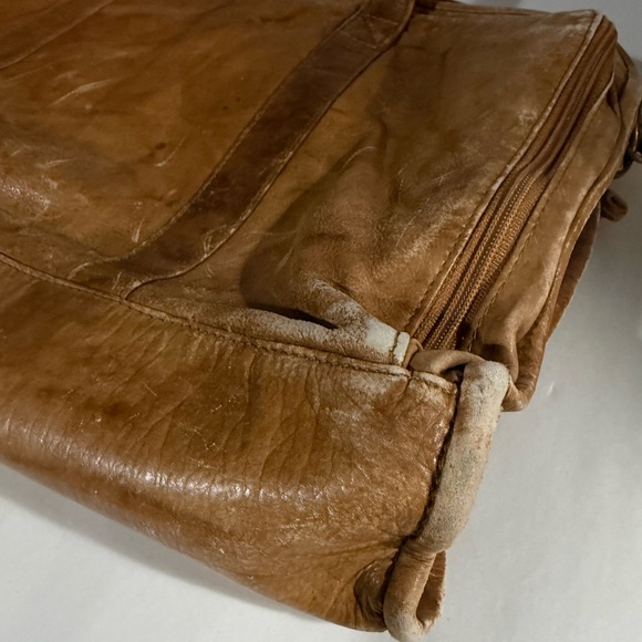 Wilson’s Leather Briefcase Super Distressed Light Brown - Picture 13 of 15